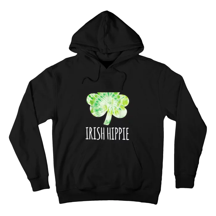 Tie Dye Shamrock Irish Hippie Clover Saint Patricks Day Hoodie