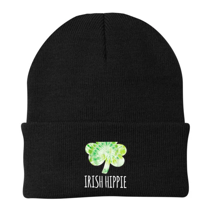 Tie Dye Shamrock Irish Hippie Clover Saint Patricks Day Knit Cap Winter Beanie