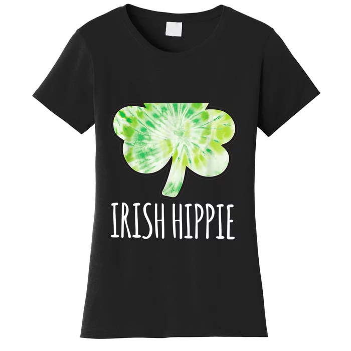 Tie Dye Shamrock Irish Hippie Clover Saint Patricks Day Women's T-Shirt