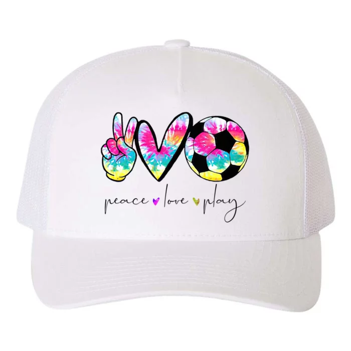 Tie Dye Soccer For Teen Peace Love Play Soccer Cute Gift Yupoong Adult 5-Panel Trucker Hat