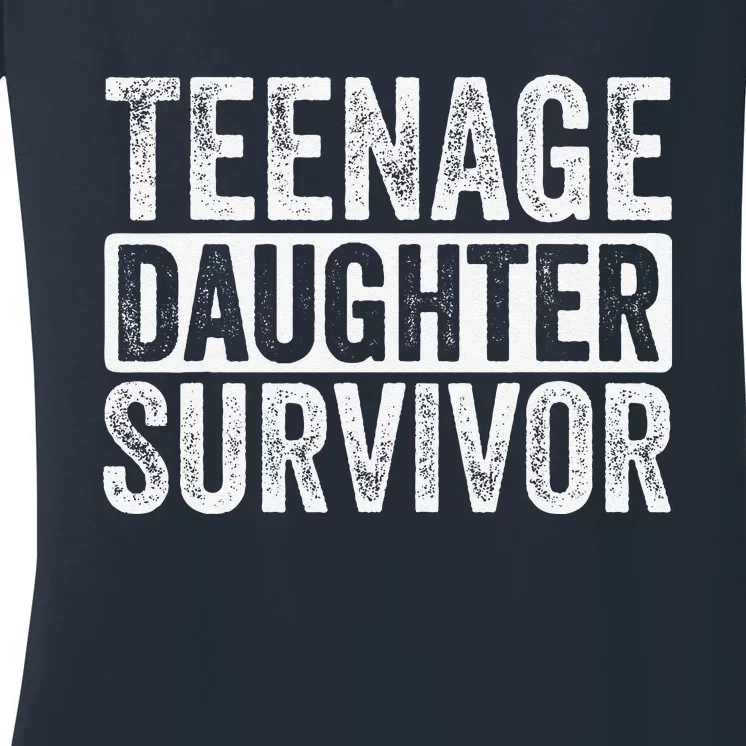 Teenage Daughter Survivor Women's V-Neck T-Shirt