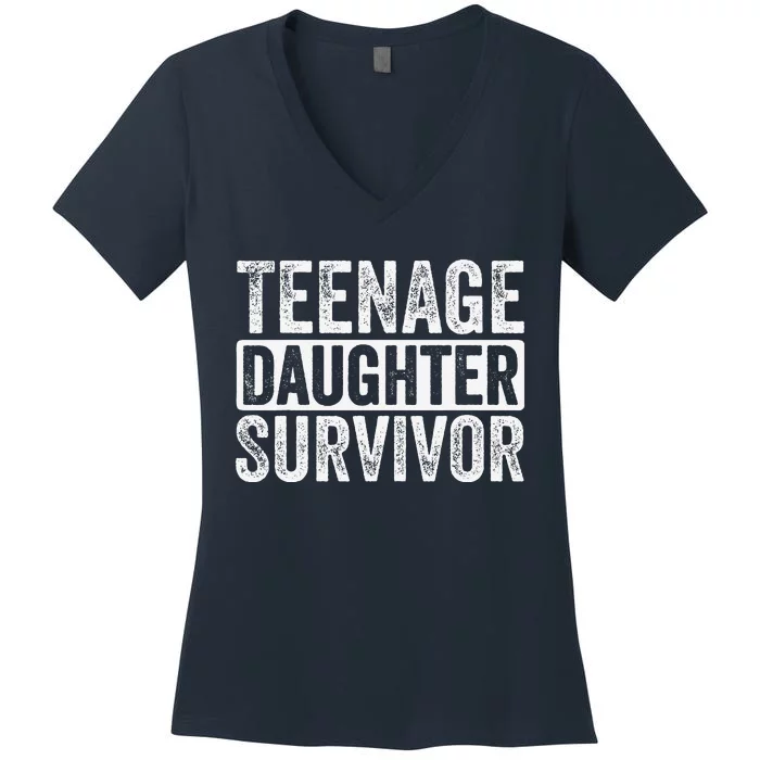 Teenage Daughter Survivor Women's V-Neck T-Shirt