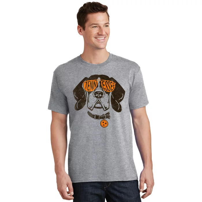 Tennessee Dog Sport Lovers | Tennessee Tri Stars Flag T-Shirt