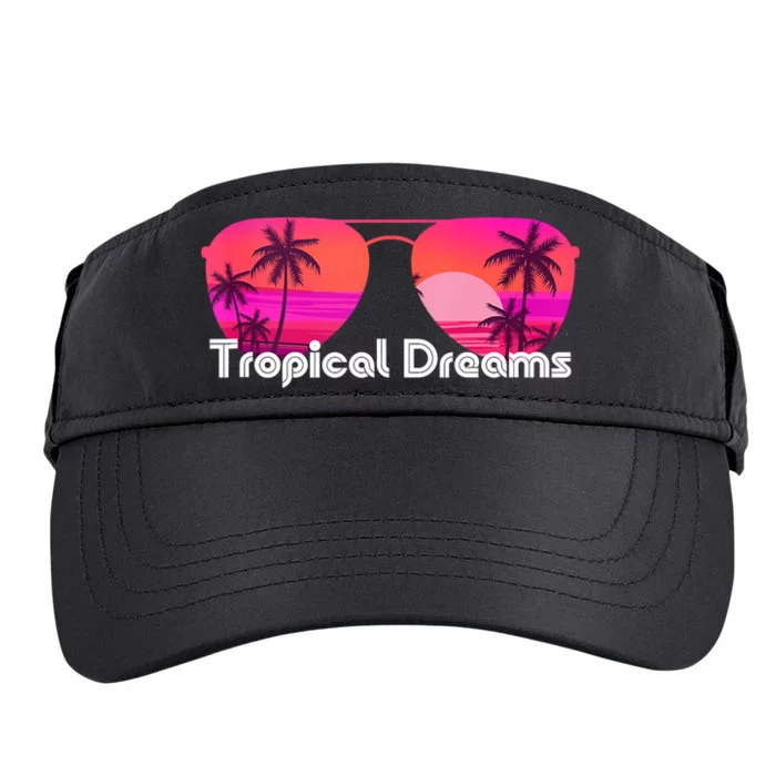 Tropical Dreams Summer Vibes Adult Drive Performance Visor