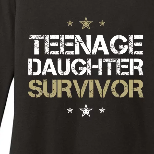 Teenage Daughter Survivor Teenager Dad Mom FatherS Day Womens CVC Long Sleeve Shirt