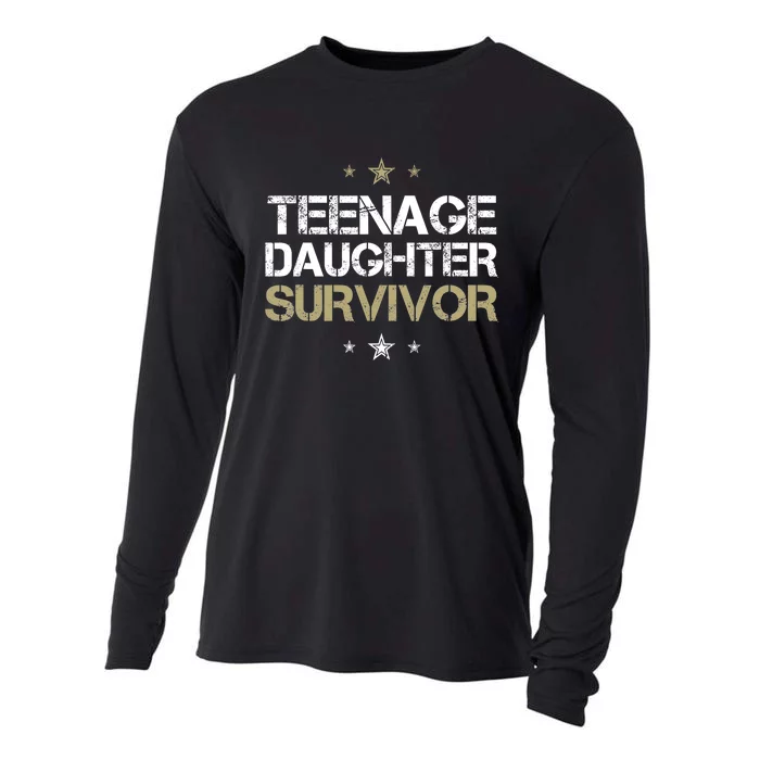 Teenage Daughter Survivor Teenager Dad Mom FatherS Day Cooling Performance Long Sleeve Crew