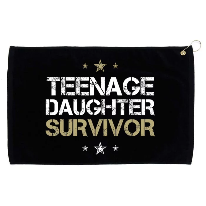 Teenage Daughter Survivor Teenager Dad Mom FatherS Day Grommeted Golf Towel