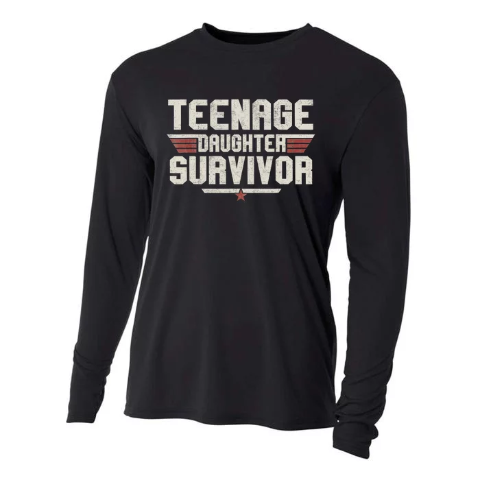 Teenage Daughter Survivor Teenager Dad Mom FatherS Day Cooling Performance Long Sleeve Crew