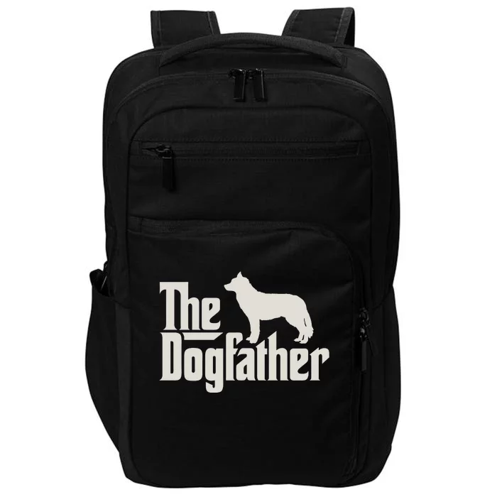 The Dogfather Siberian Husky Dog Dad Pullover Hoodie Impact Tech Backpack