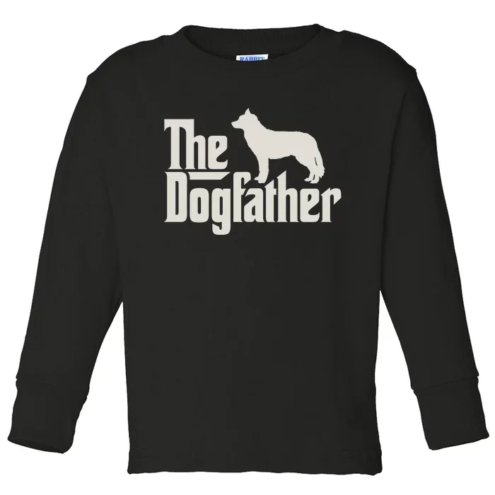 The Dogfather Siberian Husky Dog Dad Pullover Hoodie Toddler Long Sleeve Shirt