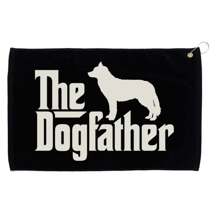 The Dogfather Siberian Husky Dog Dad Pullover Hoodie Grommeted Golf Towel