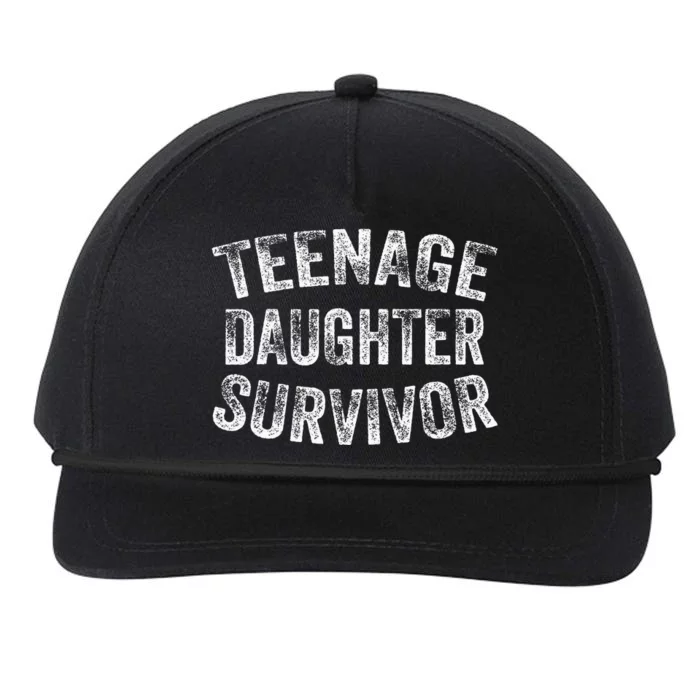 Teenage Daughter Survivor Funny Vintage Snapback Five-Panel Rope Hat