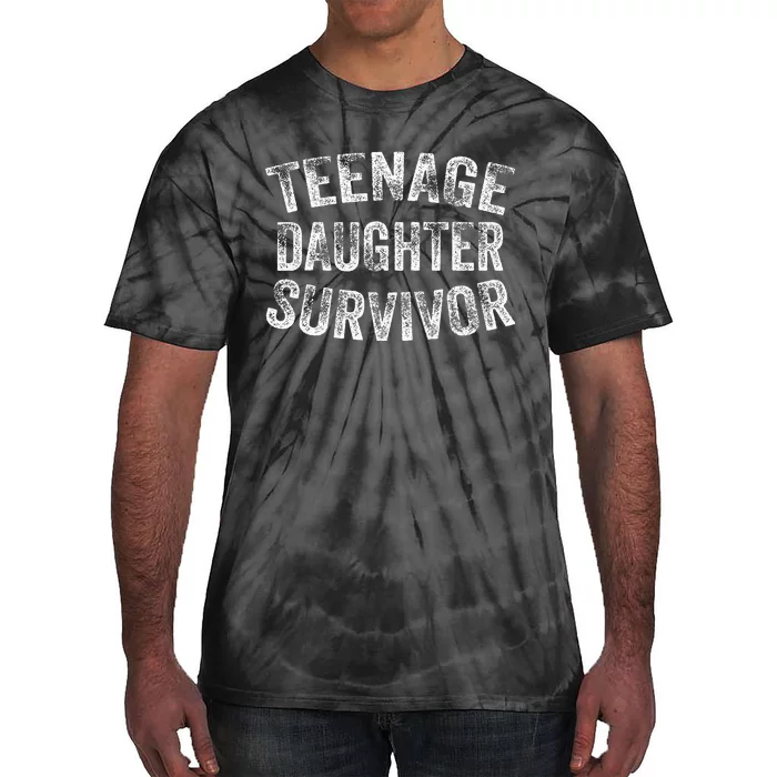 Teenage Daughter Survivor Funny Vintage Tie-Dye T-Shirt