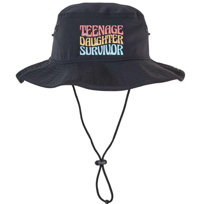 Teenage Daughter Survivor Groovy Dad Mom FatherS Day Gift Legacy Cool Fit Booney Bucket Hat