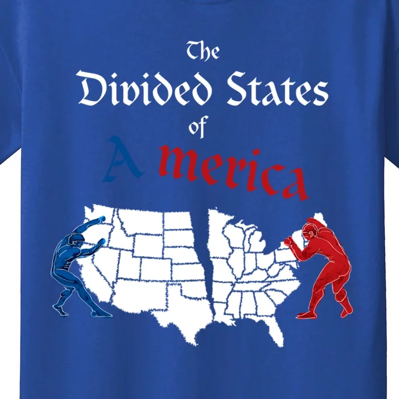 The Divided States Of America A Trump Merica Red Vs Blue Gift Kids T-Shirt