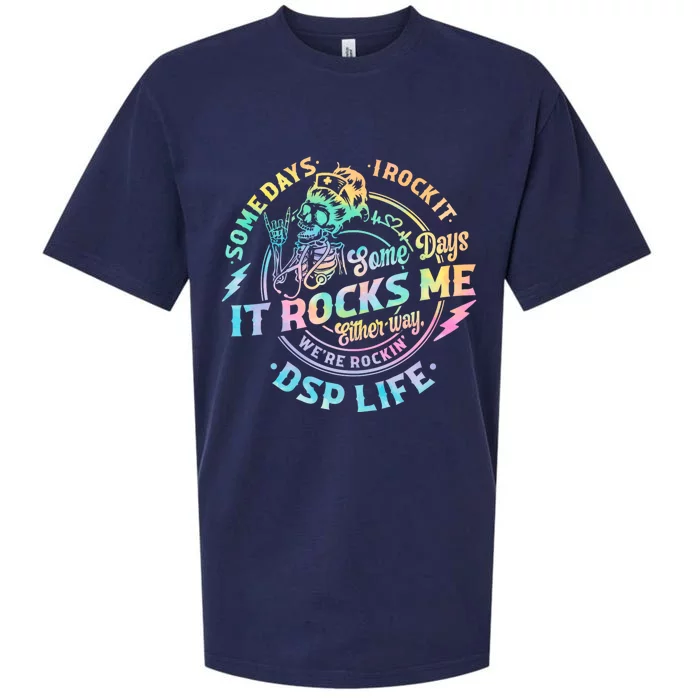 Tie Dye Some Days I Rock It Some Days It Rocks Me Dsp Life Some Days I Rock Dsp Sueded Cloud Jersey T-Shirt