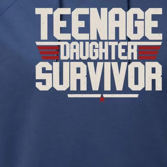 Teenage Daughter Survivor Funny Parent Gift Performance Fleece Hoodie