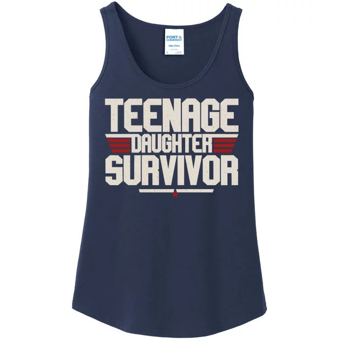 Teenage Daughter Survivor Funny Parent Gift Ladies Essential Tank