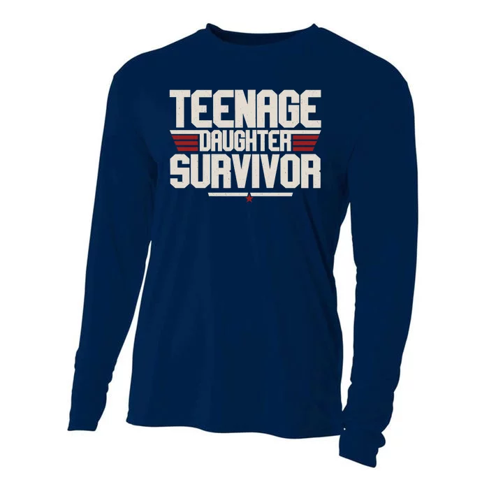 Teenage Daughter Survivor Funny Parent Gift Cooling Performance Long Sleeve Crew