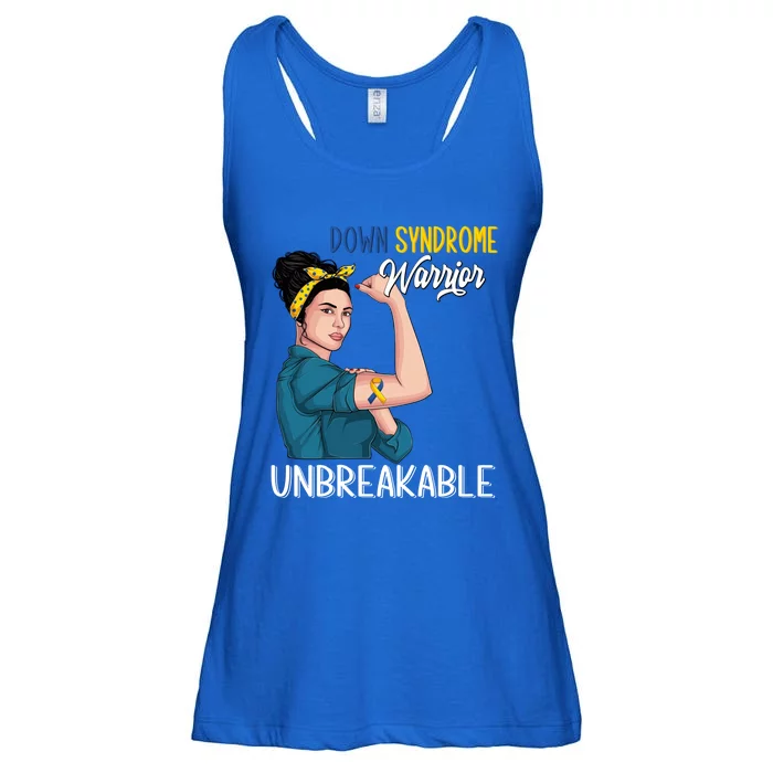 T21 Down Syndrome Awareness Warrior Unbreakable Hope Gift Ladies Essential Flowy Tank