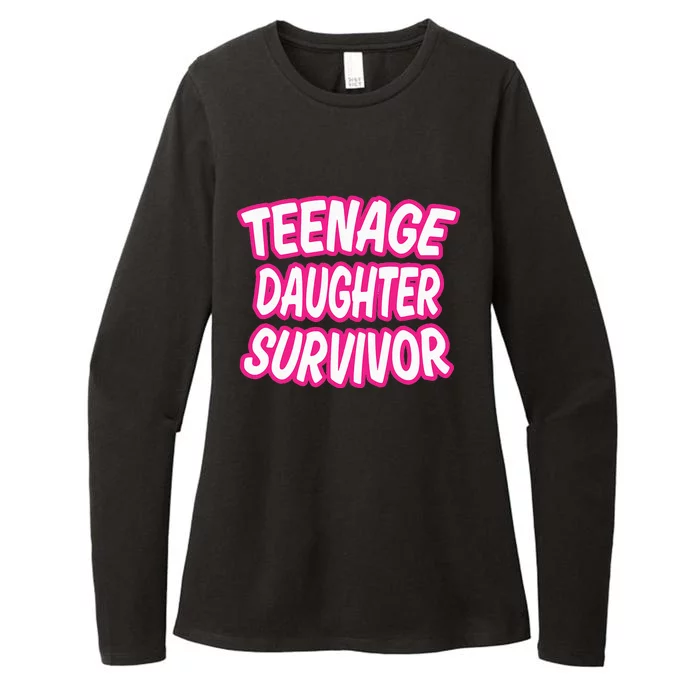 Teenage Daughter Survivor Funny Womens CVC Long Sleeve Shirt