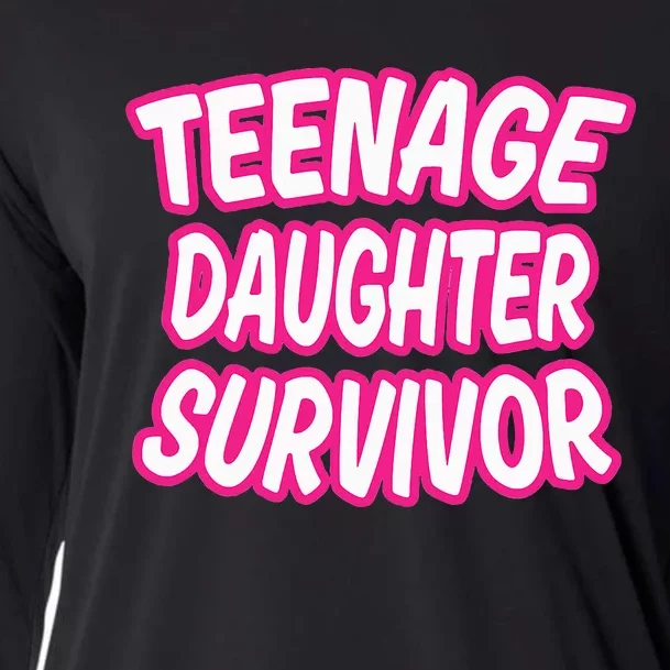 Teenage Daughter Survivor Funny Cooling Performance Long Sleeve Crew