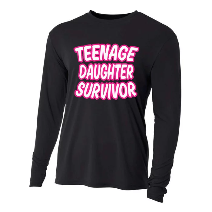 Teenage Daughter Survivor Funny Cooling Performance Long Sleeve Crew