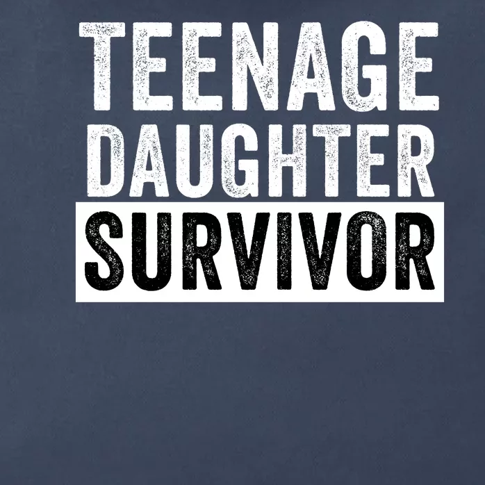 Teenage Daughter Survivor Popular Parenting Quote Funny Parent Zip Tote Bag