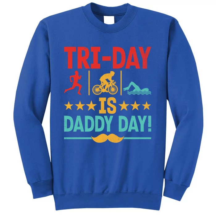 Triathlon Dad Swim Bike Run Triathlete Funny Iron Father Great Gift Sweatshirt