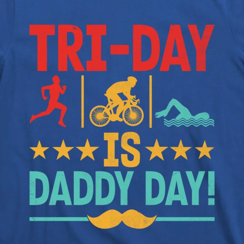 Triathlon Dad Swim Bike Run Triathlete Funny Iron Father Great Gift T-Shirt