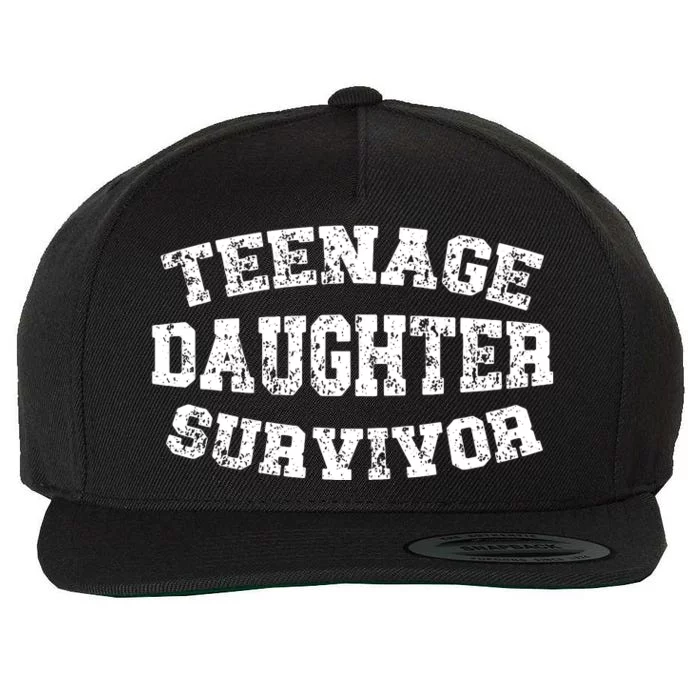 Teenage Daughter Survivor Teenager Dad Mom Fathers Day Wool Snapback Cap