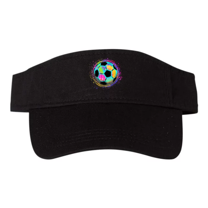 Tie Dye Soccer Ball For All Soccer Lovers Valucap Bio-Washed Visor