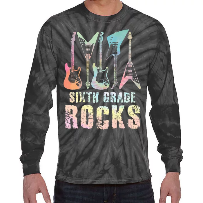 Tie Dye Sixth Grade Rocks Teacher Tie-Dye Long Sleeve Shirt