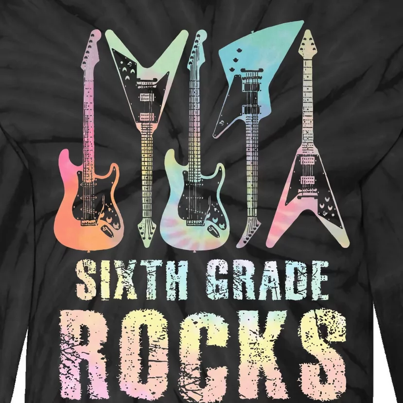 Tie Dye Sixth Grade Rocks Teacher Tie-Dye Long Sleeve Shirt