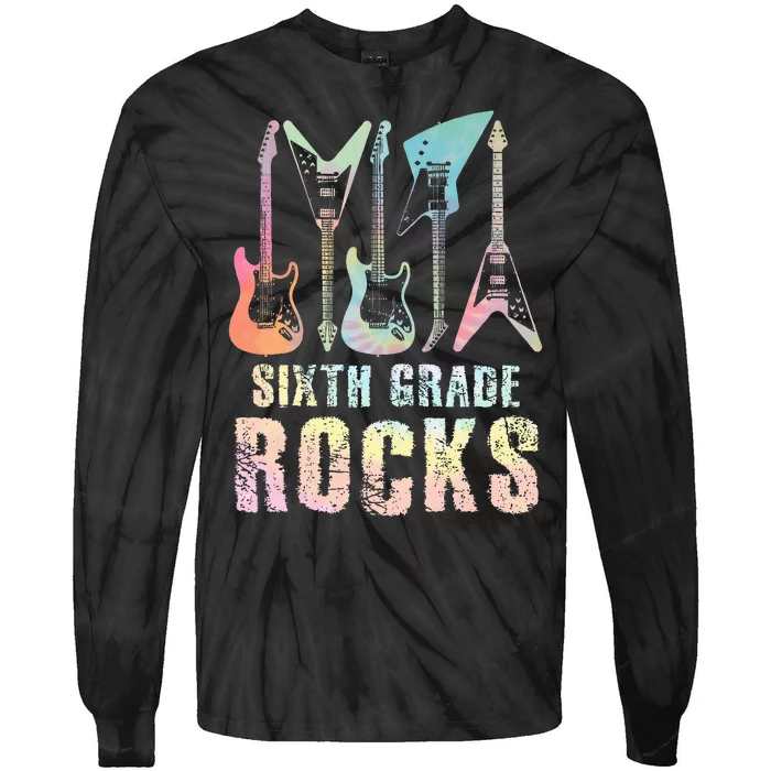 Tie Dye Sixth Grade Rocks Teacher Tie-Dye Long Sleeve Shirt