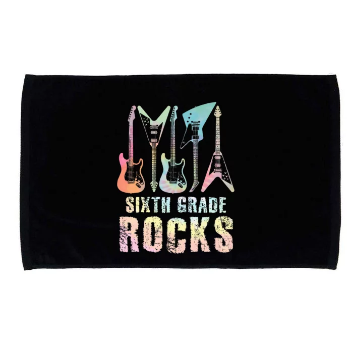 Tie Dye Sixth Grade Rocks Teacher Microfiber Hand Towel