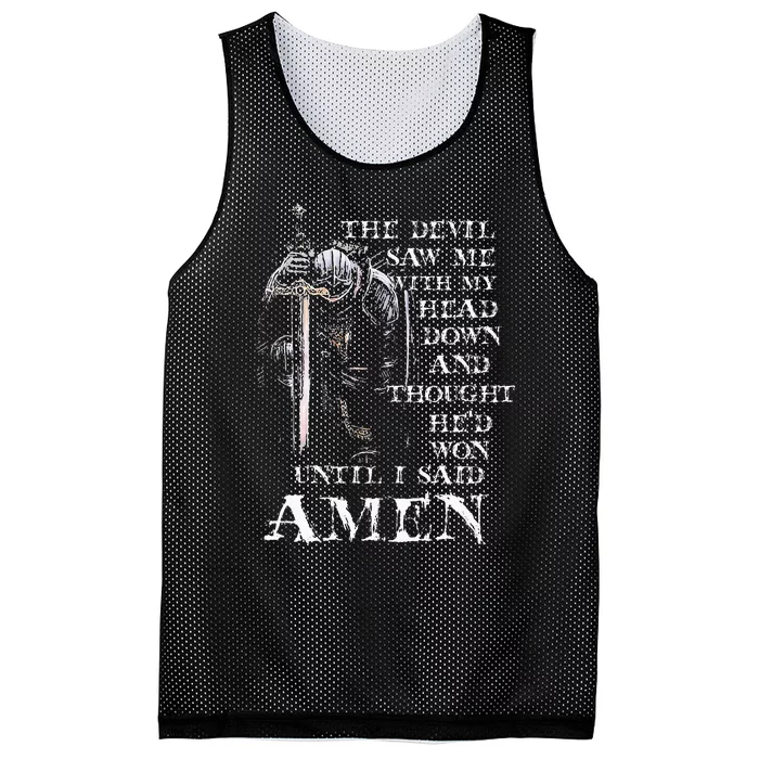 The Devil Saw Me With My Head Down And Thought HeD Won Mesh Reversible Basketball Jersey Tank