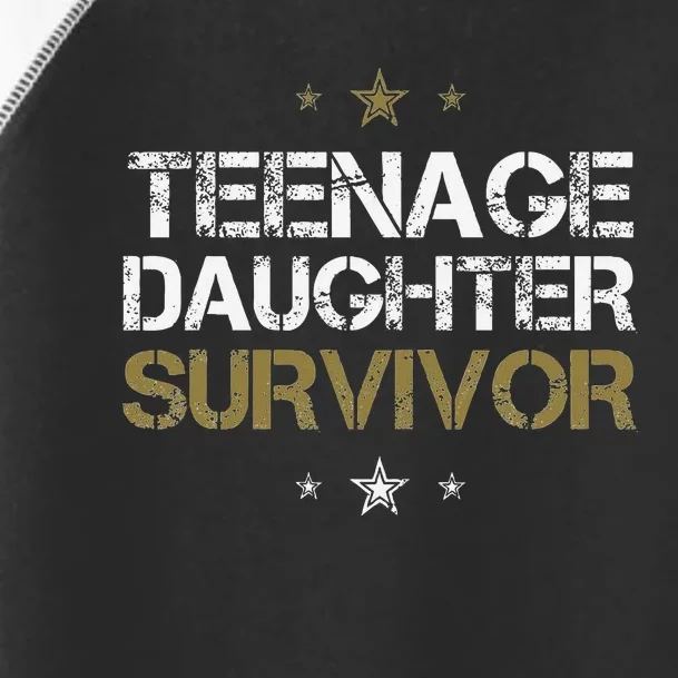 Teenage Daughter Survivor Funny Dad Design Toddler Fine Jersey T-Shirt