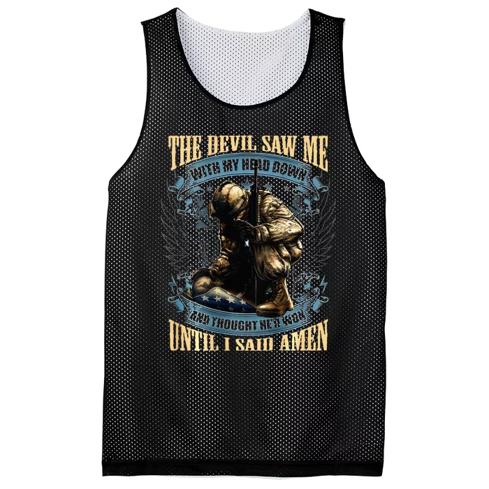 The Devil Saw Me With My Head Down And Thought HeD Won Mesh Reversible Basketball Jersey Tank