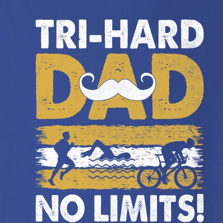 Triathlon Dad Swim Bike Run Triathlete Funny Iron Father Funny Gift Toddler Long Sleeve Shirt