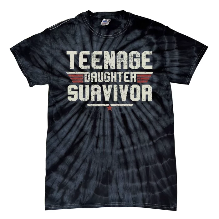 Teenage Daughter Survivor Vintage Dad Mom Tie-Dye T-Shirt