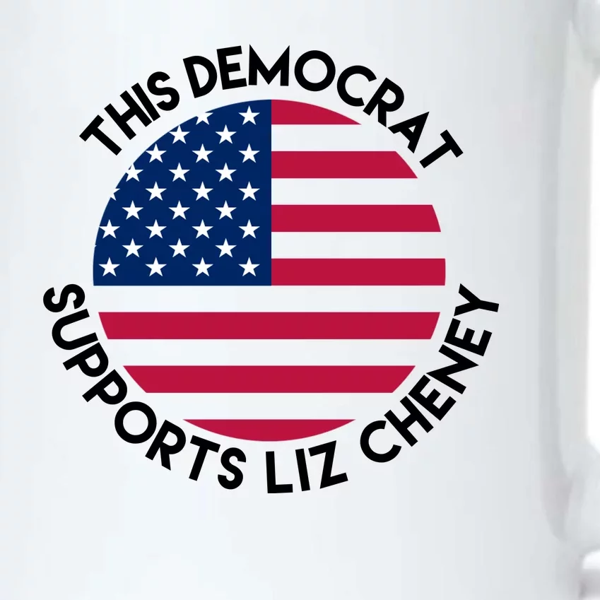 This Democrat Supports Liz Cheney Funny Election Black Color Changing Mug