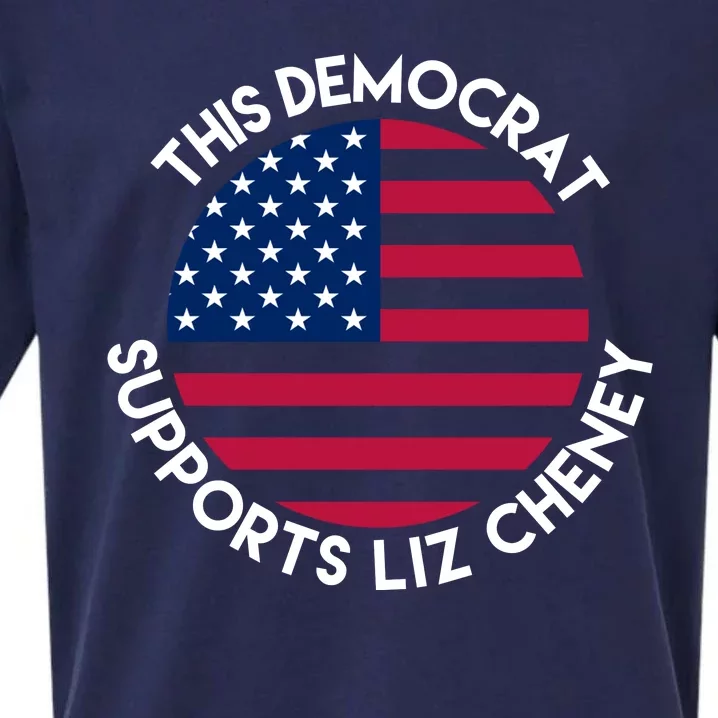 This Democrat Supports Liz Cheney Funny Election Sueded Cloud Jersey T-Shirt