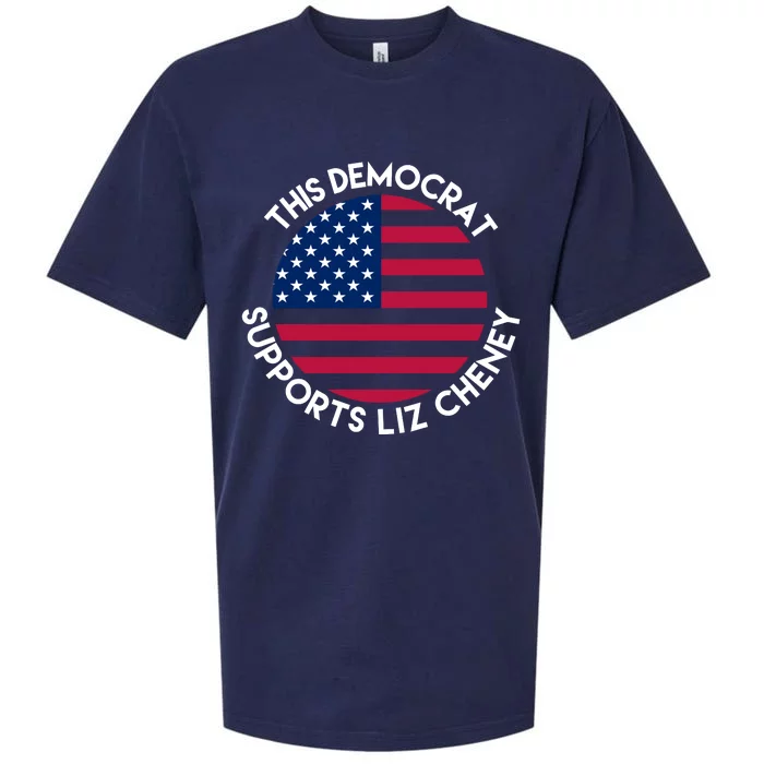 This Democrat Supports Liz Cheney Funny Election Sueded Cloud Jersey T-Shirt