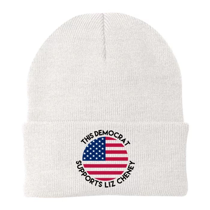 This Democrat Supports Liz Cheney Funny Election Knit Cap Winter Beanie