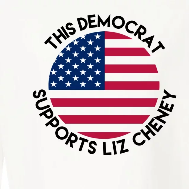 This Democrat Supports Liz Cheney Funny Election Cropped Pullover Crew