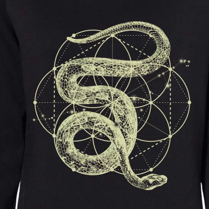 The Dharma Store Funny Gift Sacred Geometry Funny Gift Seed Of Life Snake Gift Womens California Wash Sweatshirt