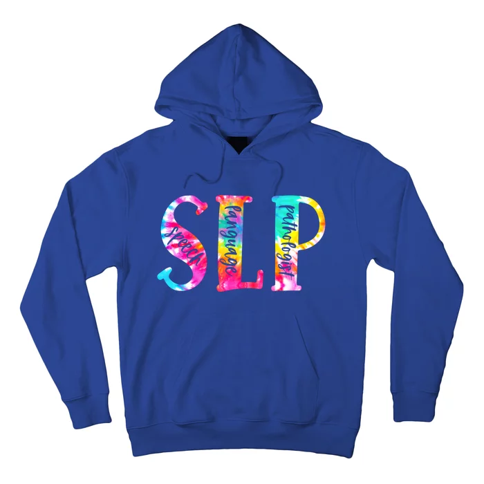 Tie Dye Slp Gift Speech Language Pathologist Speech Therapy Funny Gift Hoodie