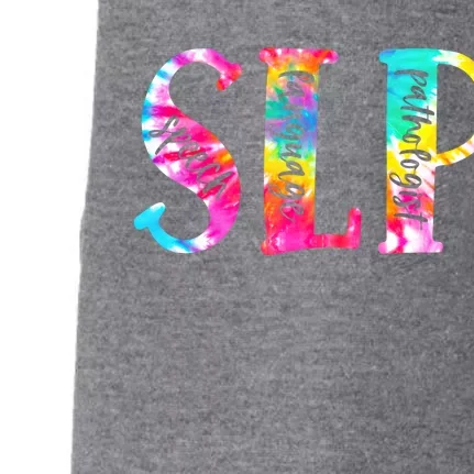 Tie Dye Slp Gift Speech Language Pathologist Speech Therapy Funny Gift Doggie 3-End Fleece Hoodie