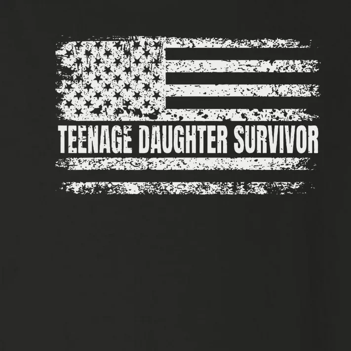 Teenage Daughter Survivor Funny Dad Joke FatherS Day Toddler Long Sleeve Shirt